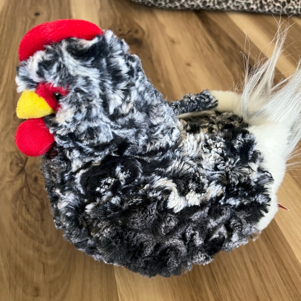 Douglas Pepper Black White Hen Chicken Plush Toy Stuffed Animal